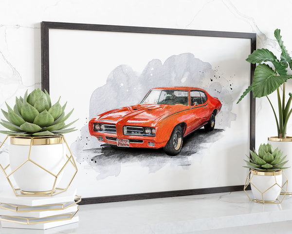 Custom car portrait from photo