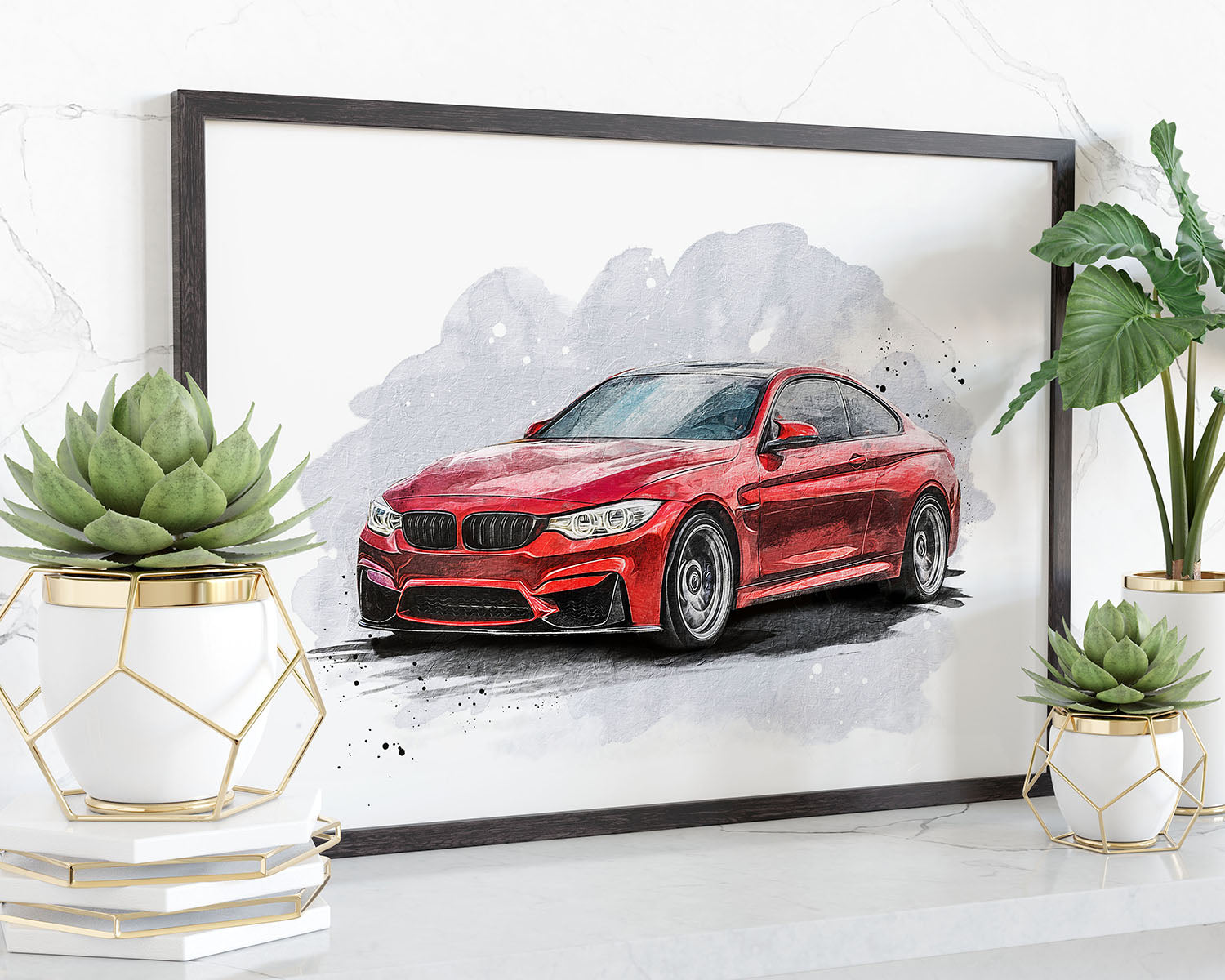 Custom car portrait from photo