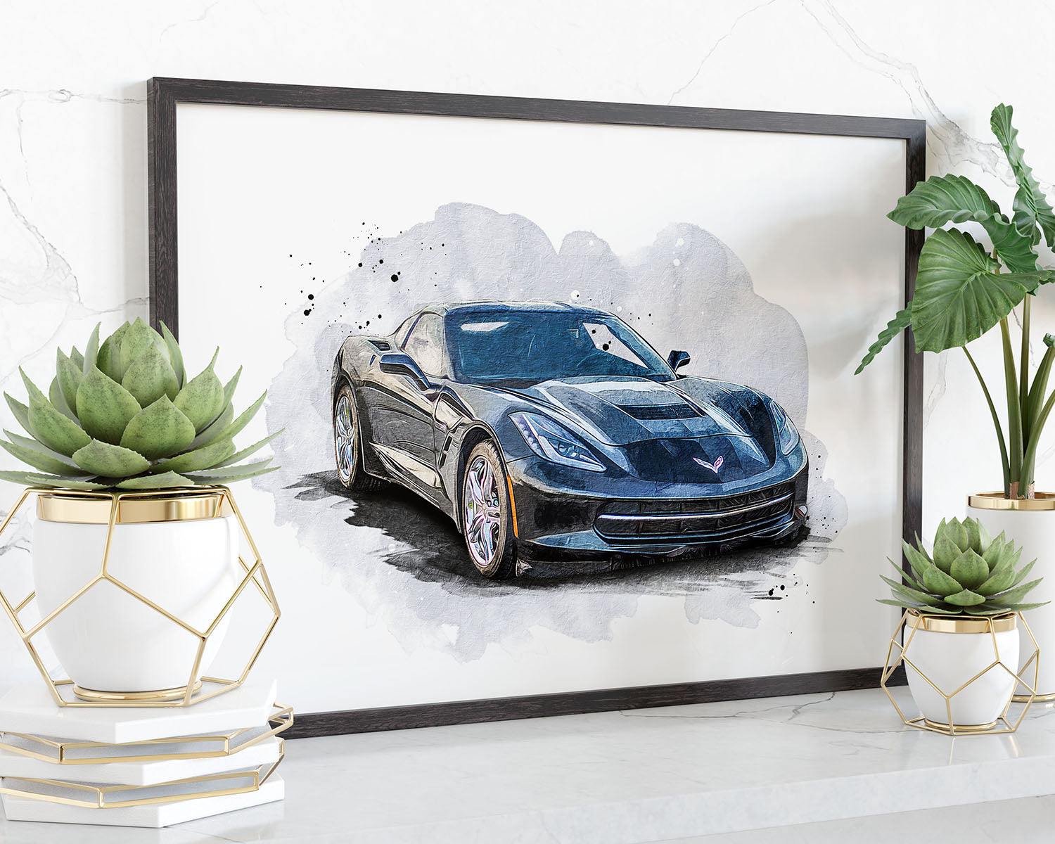 Custom car portrait from photo