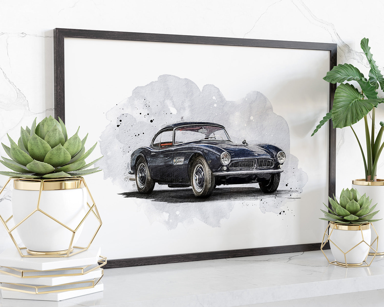 Custom car portrait from photo