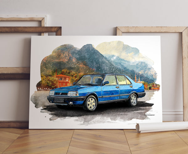 Custom car portrait from photo