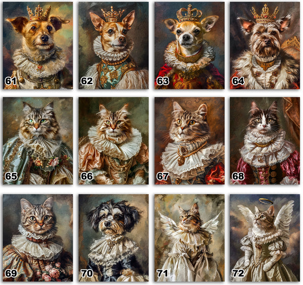 Royal pet portrait from photo