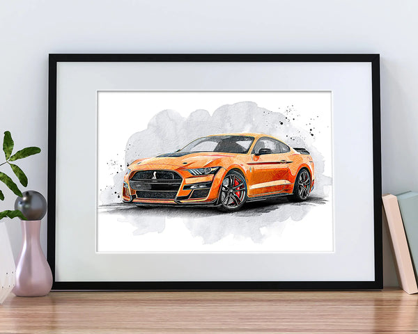 Custom car portrait from photo