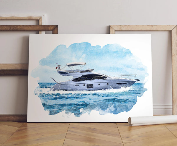 Custom boat portrait from photo 