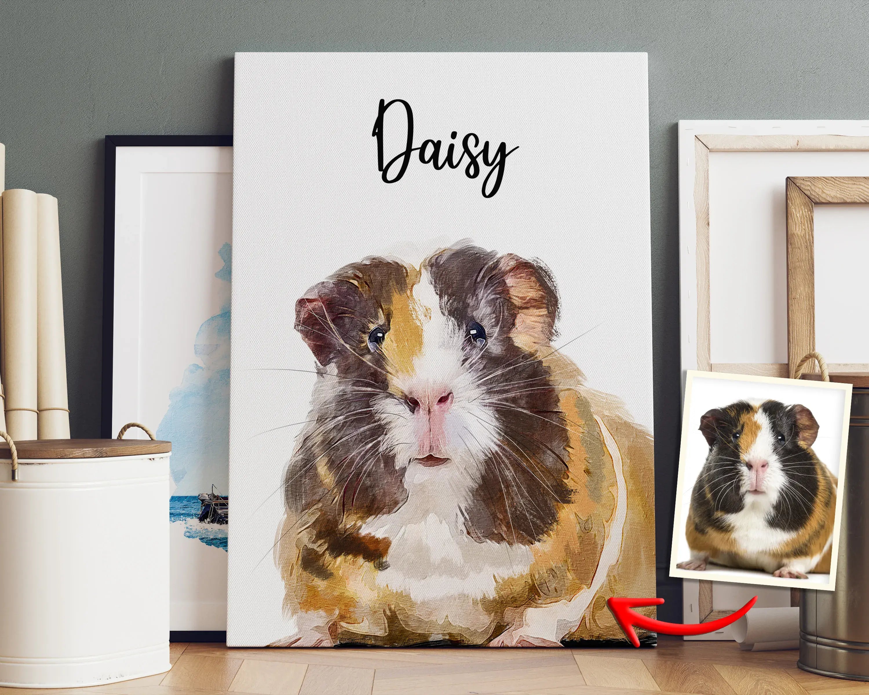 Custom pet portrait from photo