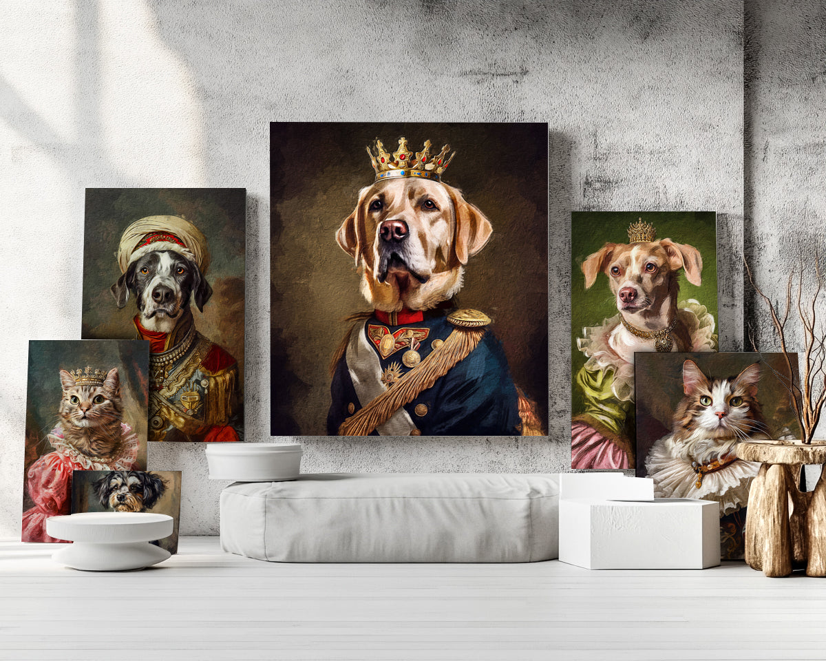 Royal pet portrait from photo