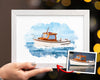 Custom boat portrait from photo