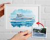 Custom boat portrait from photo