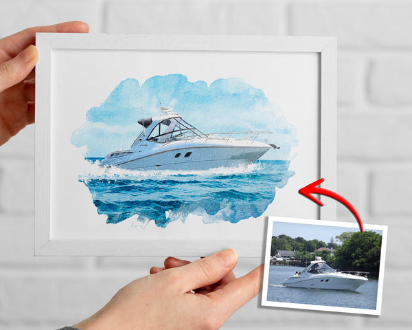 Custom boat portrait from photo