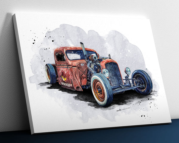 Custom car portrait from photo