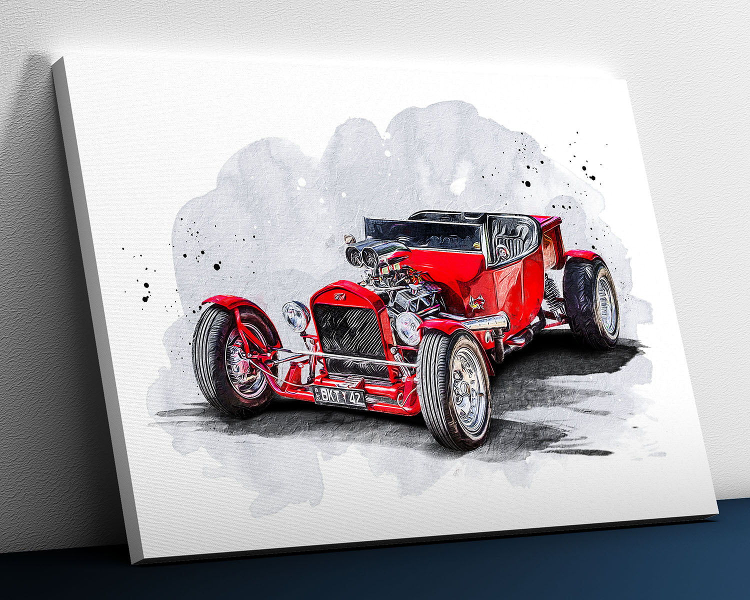 Custom car portrait from photo